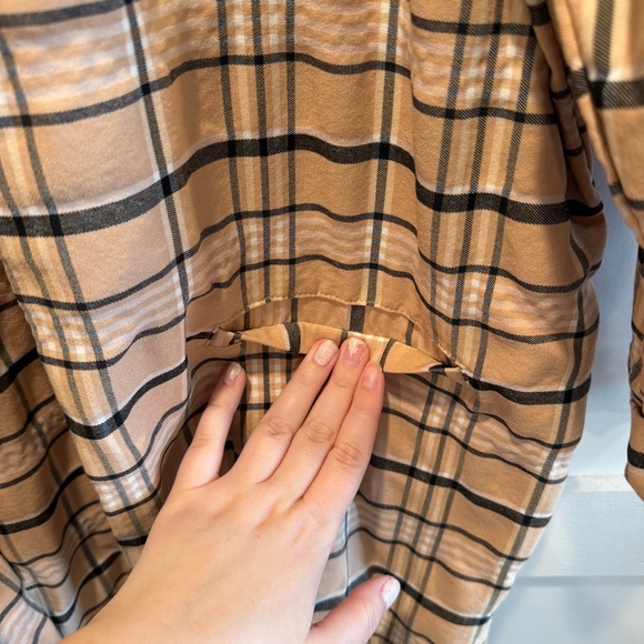 Rue+ Tan and Black Plaid Jacket - Picture 5 of 7